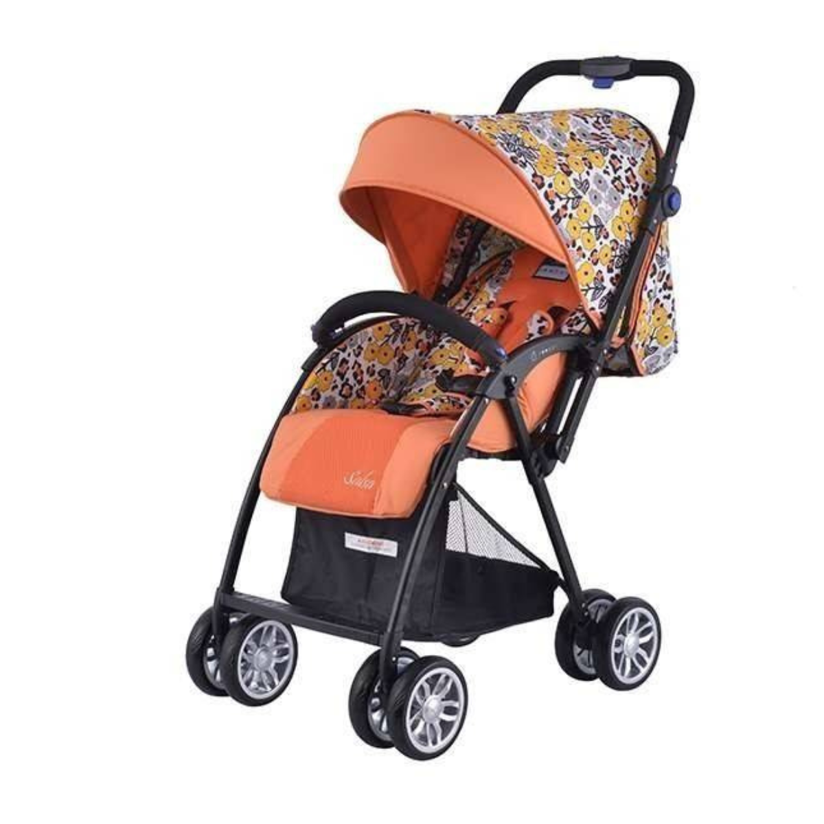 Комбинирана количка Zooper Salsa Prairie Song, оранжева на цветя - Stellina.bg