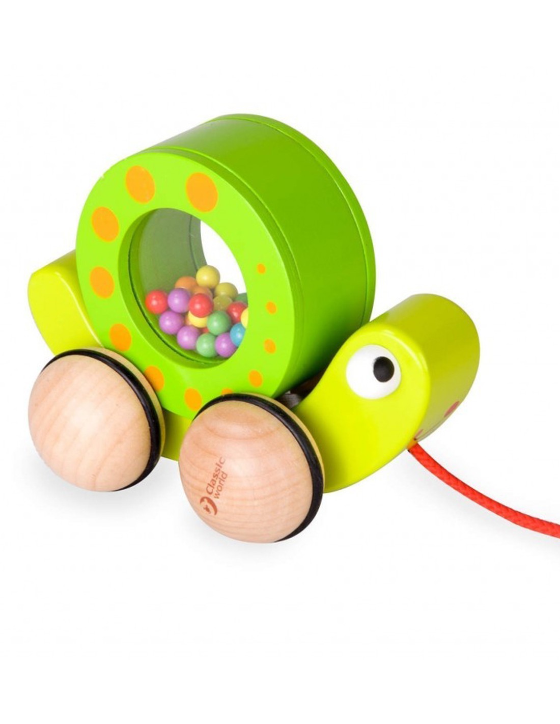 Дървена играчка Охлювче за дърпане Stellina.bg