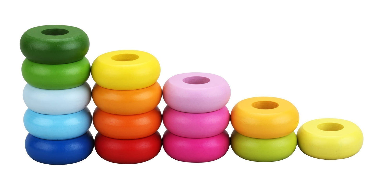 Дървена играчка за подреждане и баланс Stellina.bg