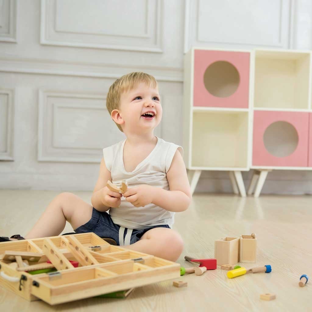 Дърводелски комплект с инструменти за деца - Stellina.bg