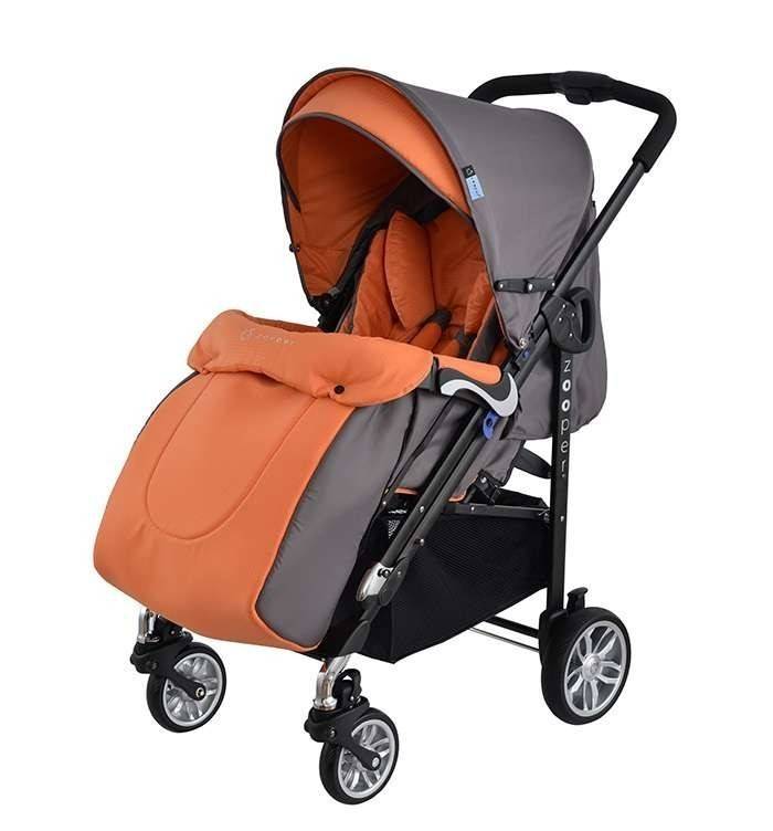 Детска количка, комбинирана Zooper Waltz Honey Citrus, сиво и оранжево Stellina.bg
