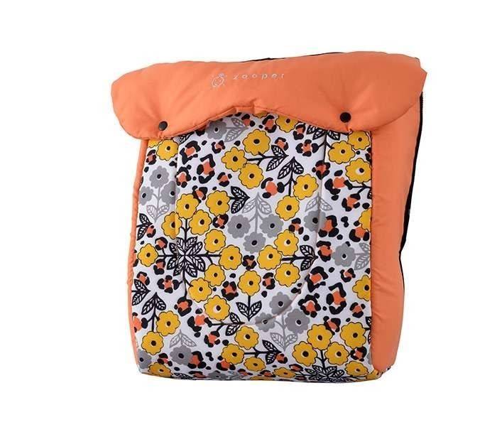 Комбинирана количка Zooper Salsa Prairie Song, оранжева на цветя - Stellina.bg