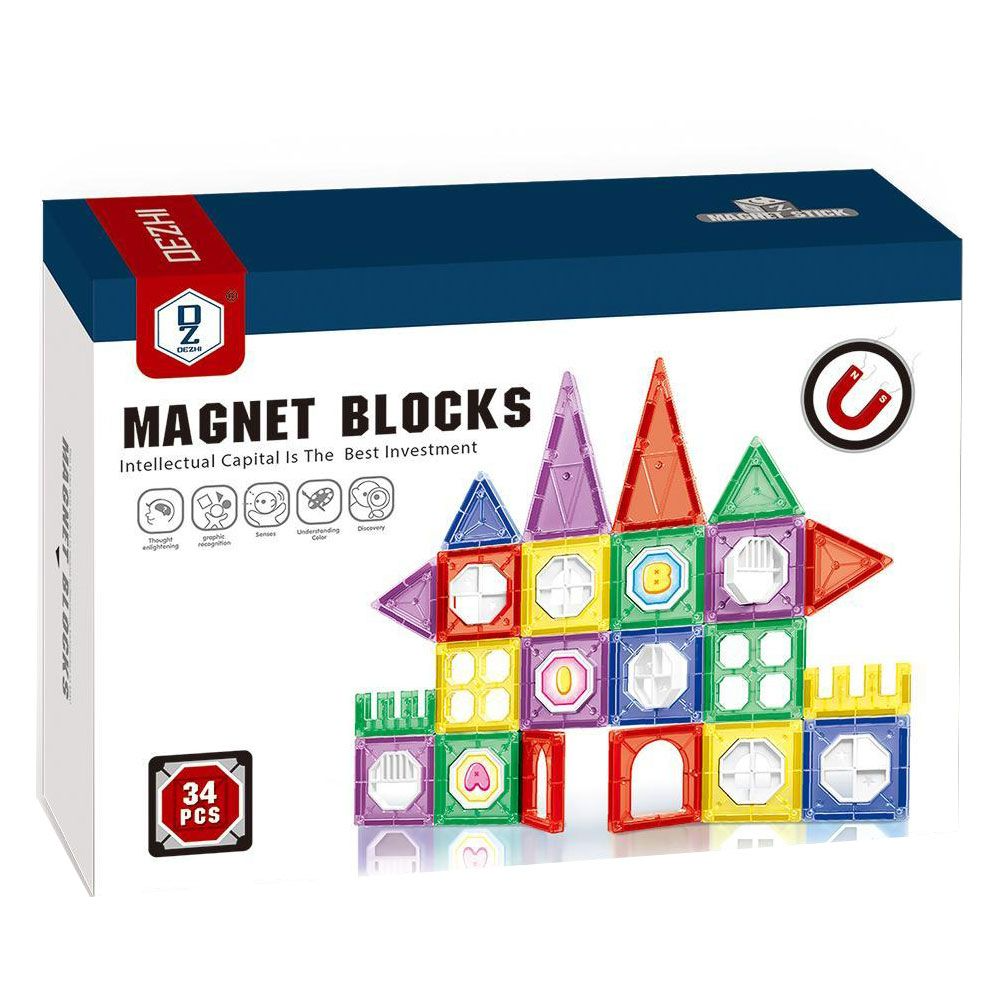 Конструктор магнитен 34 части - Stellina.bg