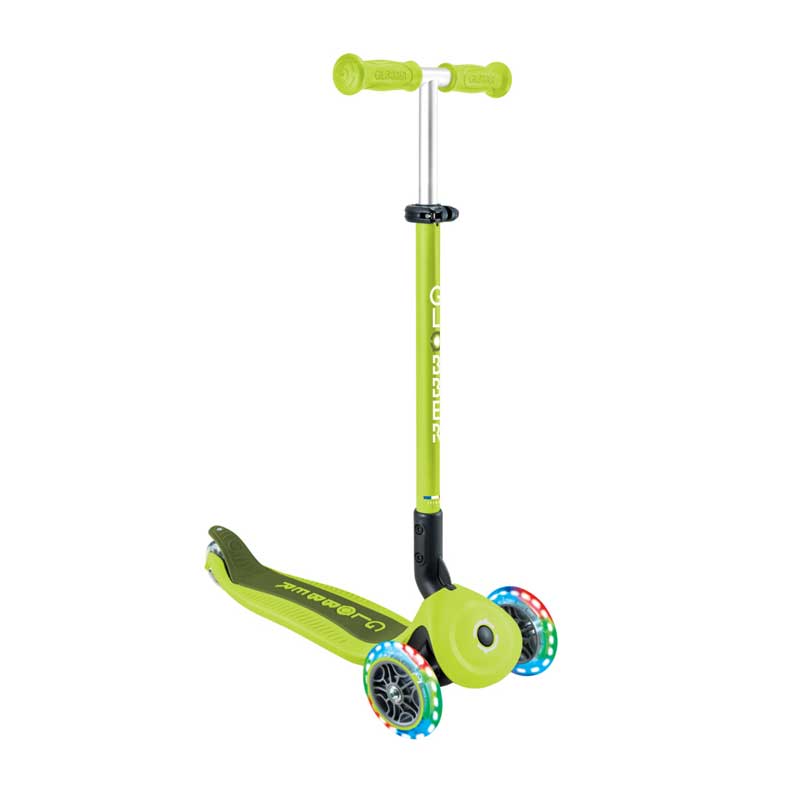 Сгъваема тротинетка с родителски контрол 5 в 1 Globber Go Up Active Lights, лайм - Stellina.bg