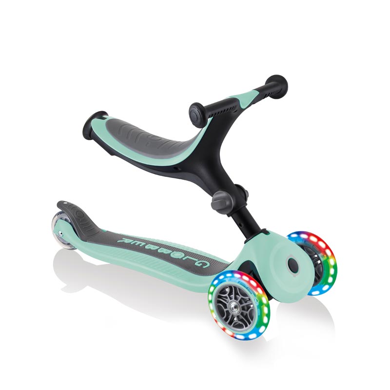 Сгъваема тротинетка с родителски контрол, GO UP Foldable Plus Lights - ментово зелена - Stellina.bg